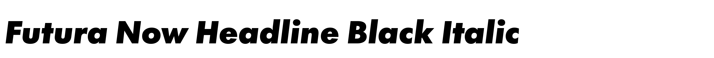 Futura Now Headline Black Italic
